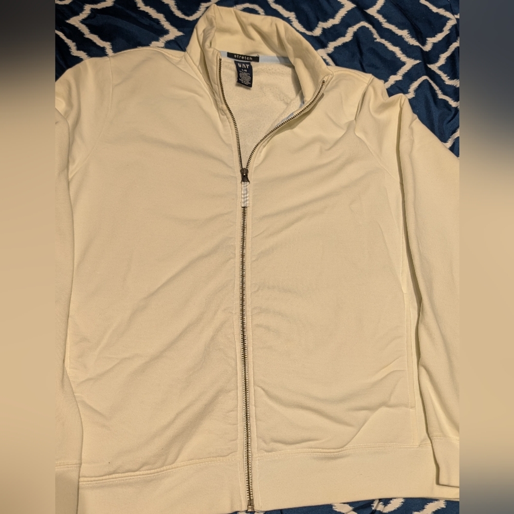 Gap Off-White Zip-Up Jacket. L.